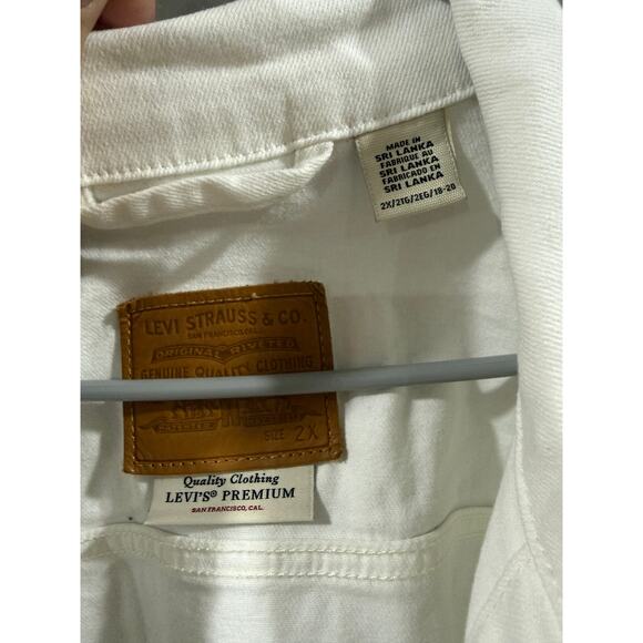 2X LEVI'S Womens white Jean Jacket - Picture 2 of 5